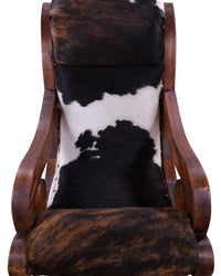 Thumbnail for Hair-On Cowhide Wooden Handcrafted Rocking Chair