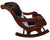 Hair-On Cowhide Wooden Handcrafted Rocking Chair