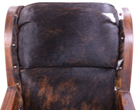Thumbnail for Hair-On Cowhide Wooden Handcrafted Rocking Chair