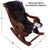 Hair-On Cowhide Wooden Handcrafted Rocking Chair