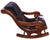 Hair-On Cowhide Wooden Handcrafted Rocking Chair