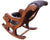 Hair-On Cowhide Wooden Handcrafted Rocking Chair