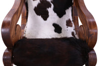 Thumbnail for Hair-On Cowhide Wooden Handcrafted Rocking Chair