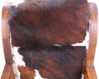 Thumbnail for Hair-On Cowhide Wooden Handcrafted Rocking Chair