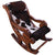 Hair-On Cowhide Wooden Handcrafted Rocking Chair