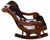 Hair-On Cowhide Wooden Handcrafted Rocking Chair