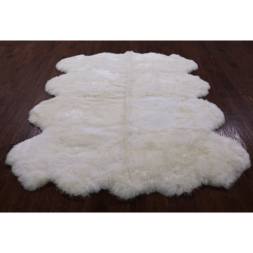 100% Natural New Zealand Sheepskin Ivory