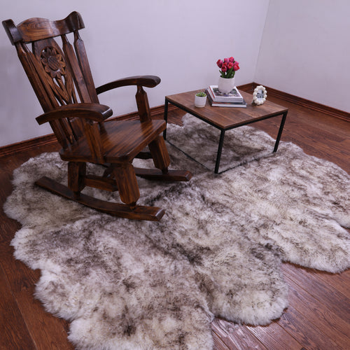 100% Natural New Zealand Sheepskin Wolf 6' 0
