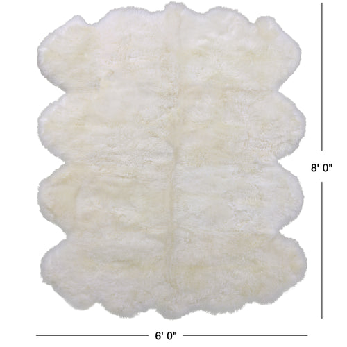 Sheepskin white with size