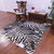 Zebra Animal Print Natural Cowhide Rug