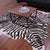 Zebra Animal Print Natural Cowhide Rug
