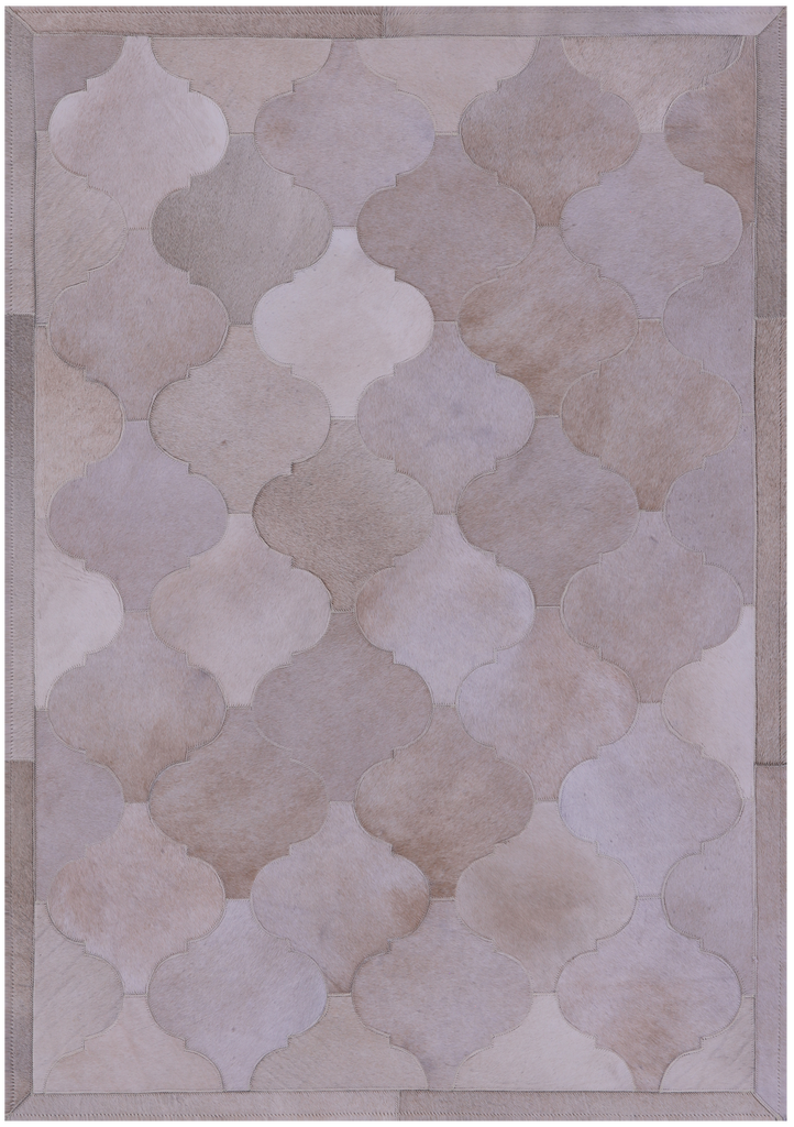 Champagne Patchwork Natural Cowhide Rug - 3' 6" x 4' 11"