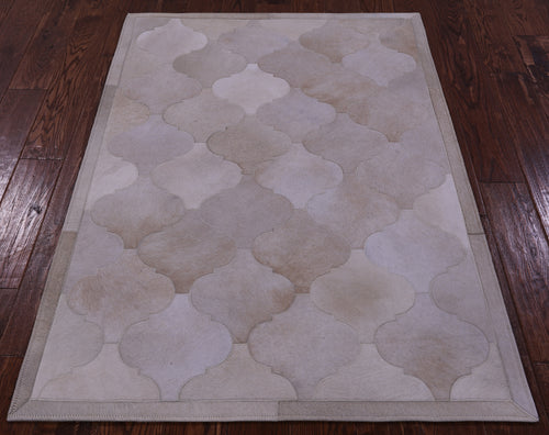 Champagne Patchwork Natural Cowhide Rug - 3' 6