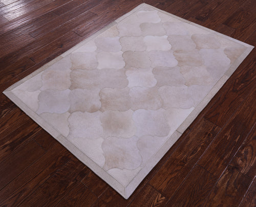 Champagne Patchwork Natural Cowhide Rug - 3' 6