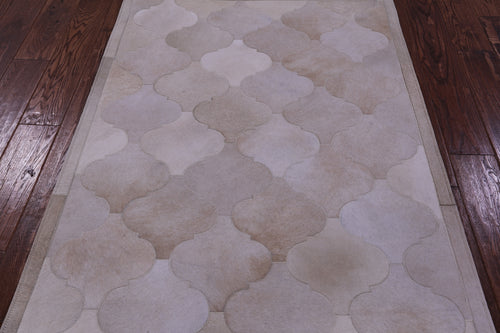 Champagne Patchwork Natural Cowhide Rug - 3' 6