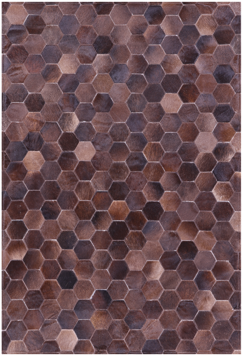 Brown Patchwork Natural Cowhide Rug - 3' 5