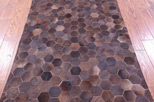 Brown Patchwork Natural Cowhide Rug - 3' 5