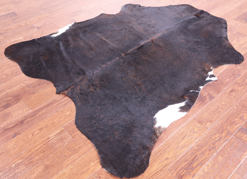 Dark Brown Natural Cowhide Rug - Large 6'7