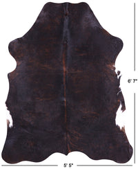 Thumbnail for Brindle Brown Natural Cowhide Rug - Large 6'7