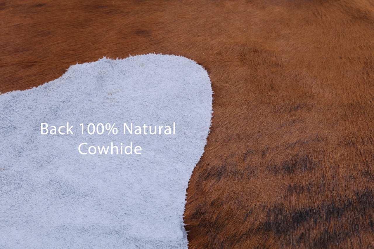 Brindle Natural Cowhide Rug - Large 7'3"H x 6'8"W