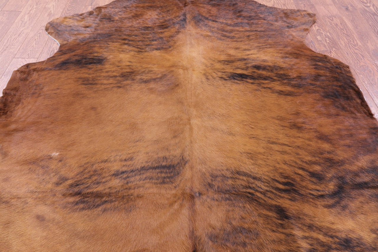 Brindle Natural Cowhide Rug - Large 7'3"H x 6'8"W