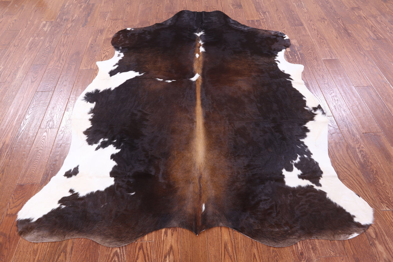 Tricolor Natural Cowhide Rug - XLarge 7'2"H x 5'11"W