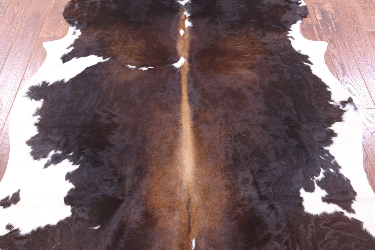 Tricolor Natural Cowhide Rug - XLarge 7'2"H x 5'11"W