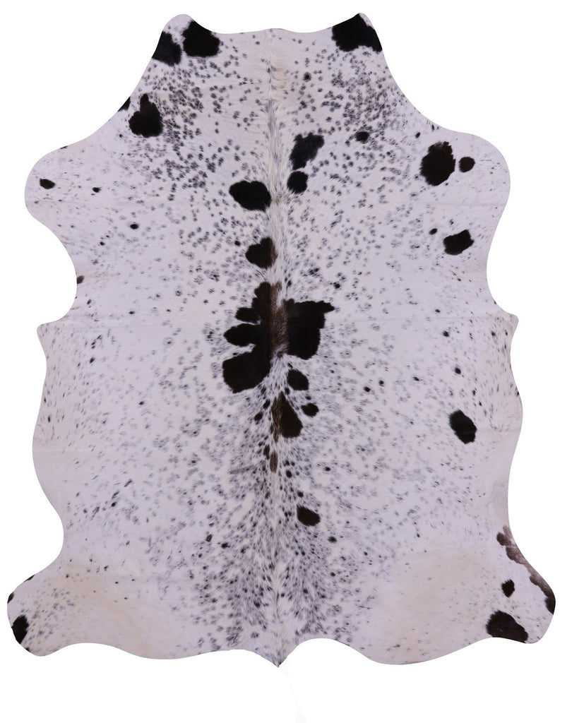 Black & White Natural Cowhide Rug - X-Large 7'0"H x 6'6"W