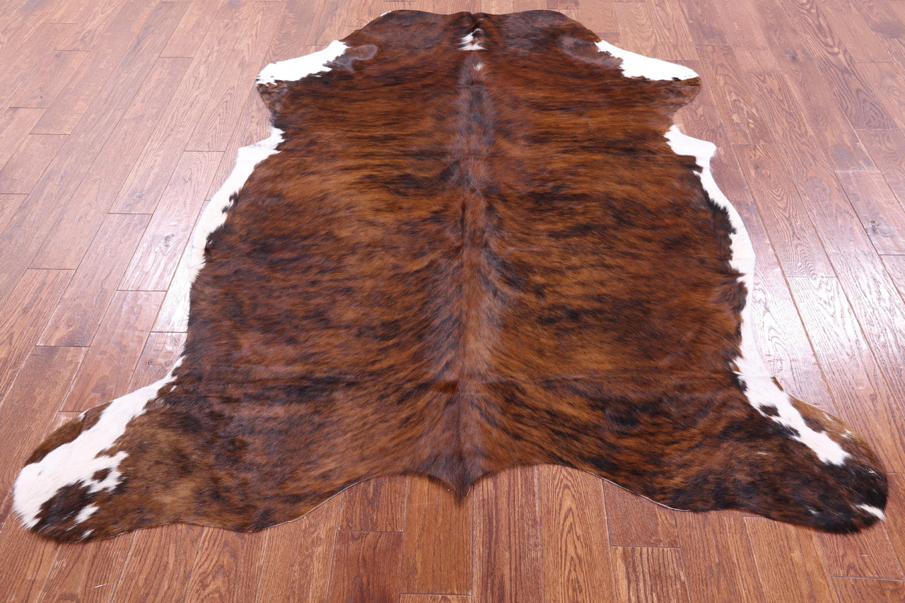 Brindle Brown Natural Cowhide Rug - Large 6'8"H x 5'8"W