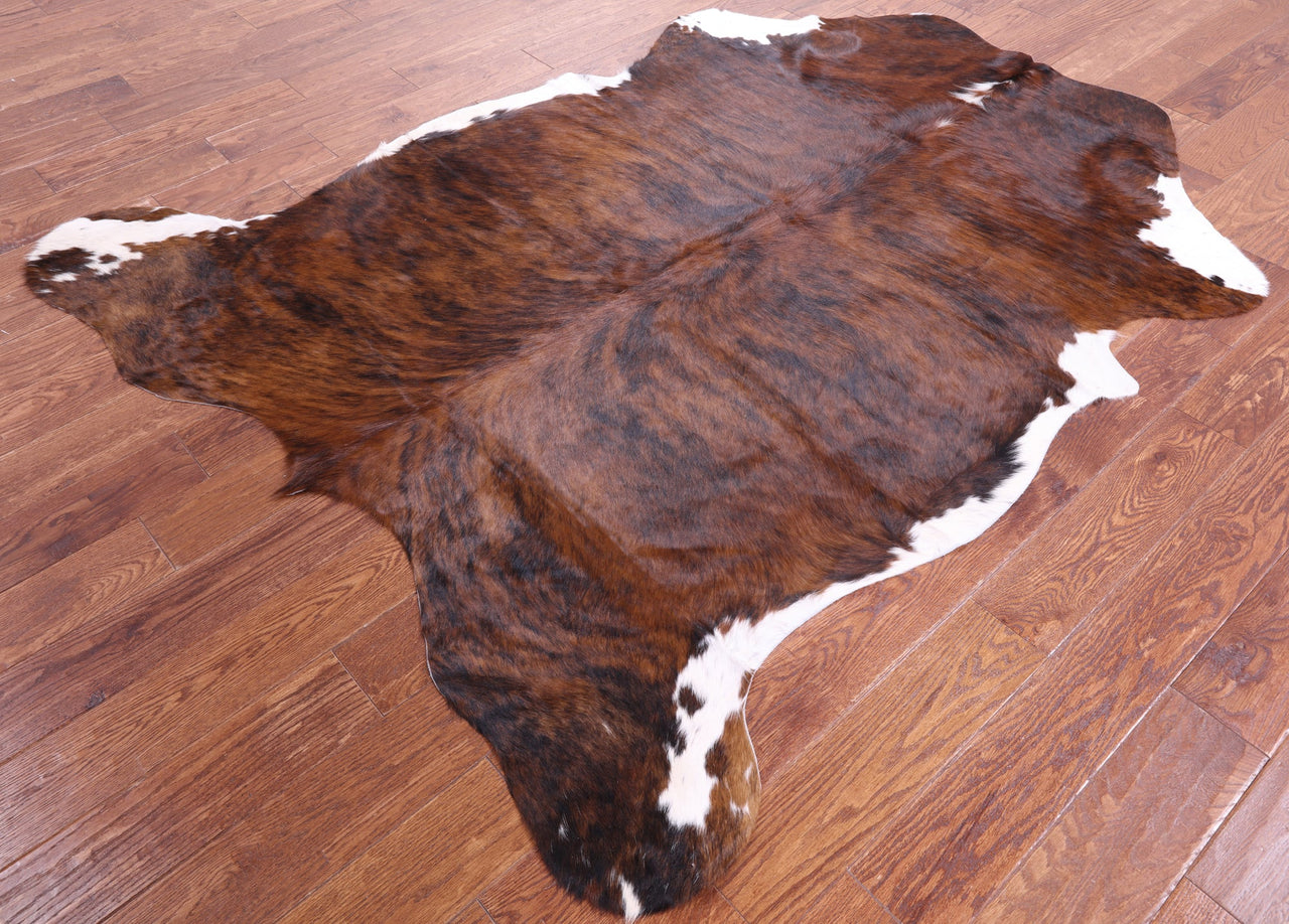 Brindle Brown Natural Cowhide Rug - Large 6'8"H x 5'8"W