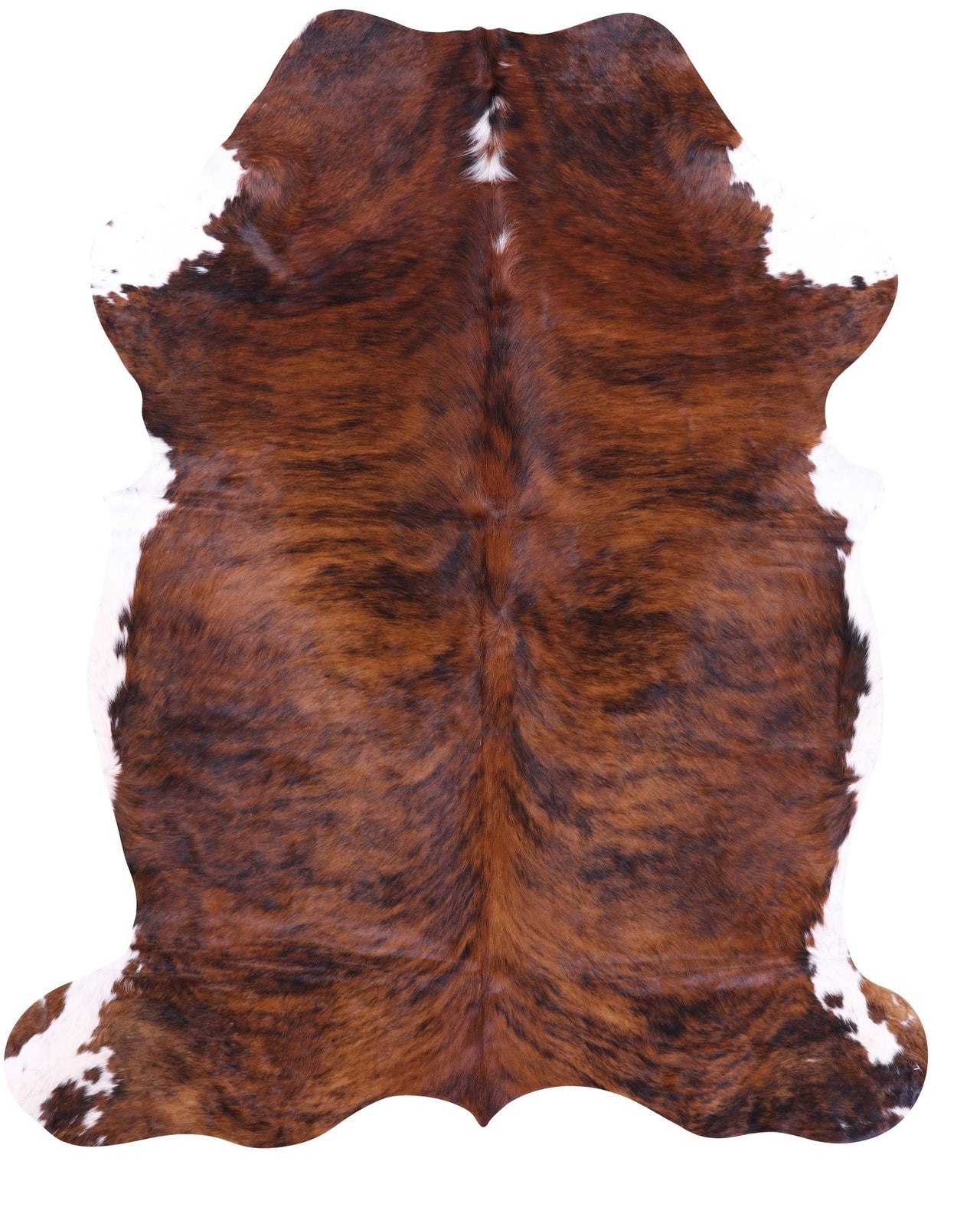 Brindle Brown Natural Cowhide Rug - Large 6'8"H x 5'8"W