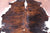 Brindle Tricolor Natural Cowhide Rug - Large 6'10"H x 5'9"W