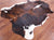 Brindle Tricolor Natural Cowhide Rug - Large 6'10"H x 5'9"W
