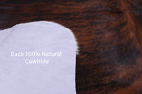 Thumbnail for Brindle Tricolor Natural Cowhide Rug - Large 6'10