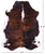 Brindle Tricolor Natural Cowhide Rug - Large 6'10"H x 5'9"W