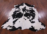 Thumbnail for Black & White Natural Cowhide Rug - Large 7'3