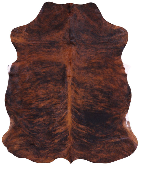 Brindle Brown Natural Cowhide Rug - Large 7'0"H x 5'10"W