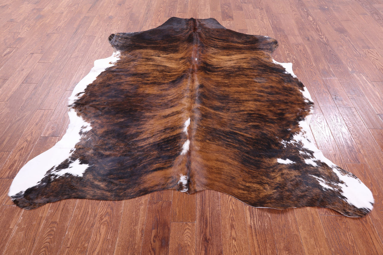 Brindle Natural Cowhide Rug - XLarge 7'3"H x 6'7"W