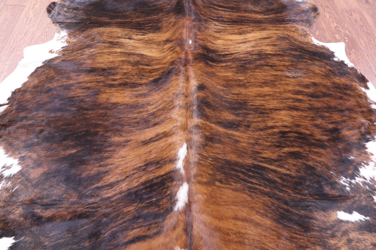 Brindle Natural Cowhide Rug - Large 7'3"H x 6'7"W