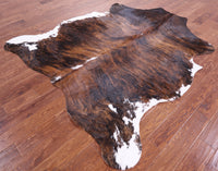 Thumbnail for Brindle Natural Cowhide Rug - Large 7'3