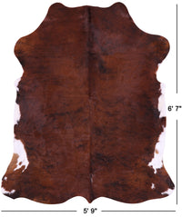 Thumbnail for Brown Natural Cowhide Rug - Large 6'7