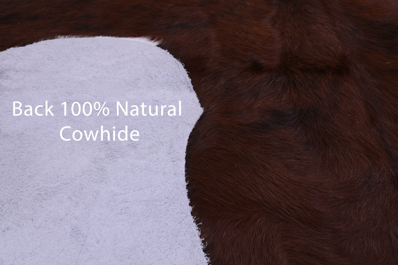 Brown Natural Cowhide Rug - Large 6'7"H x 5'9"W