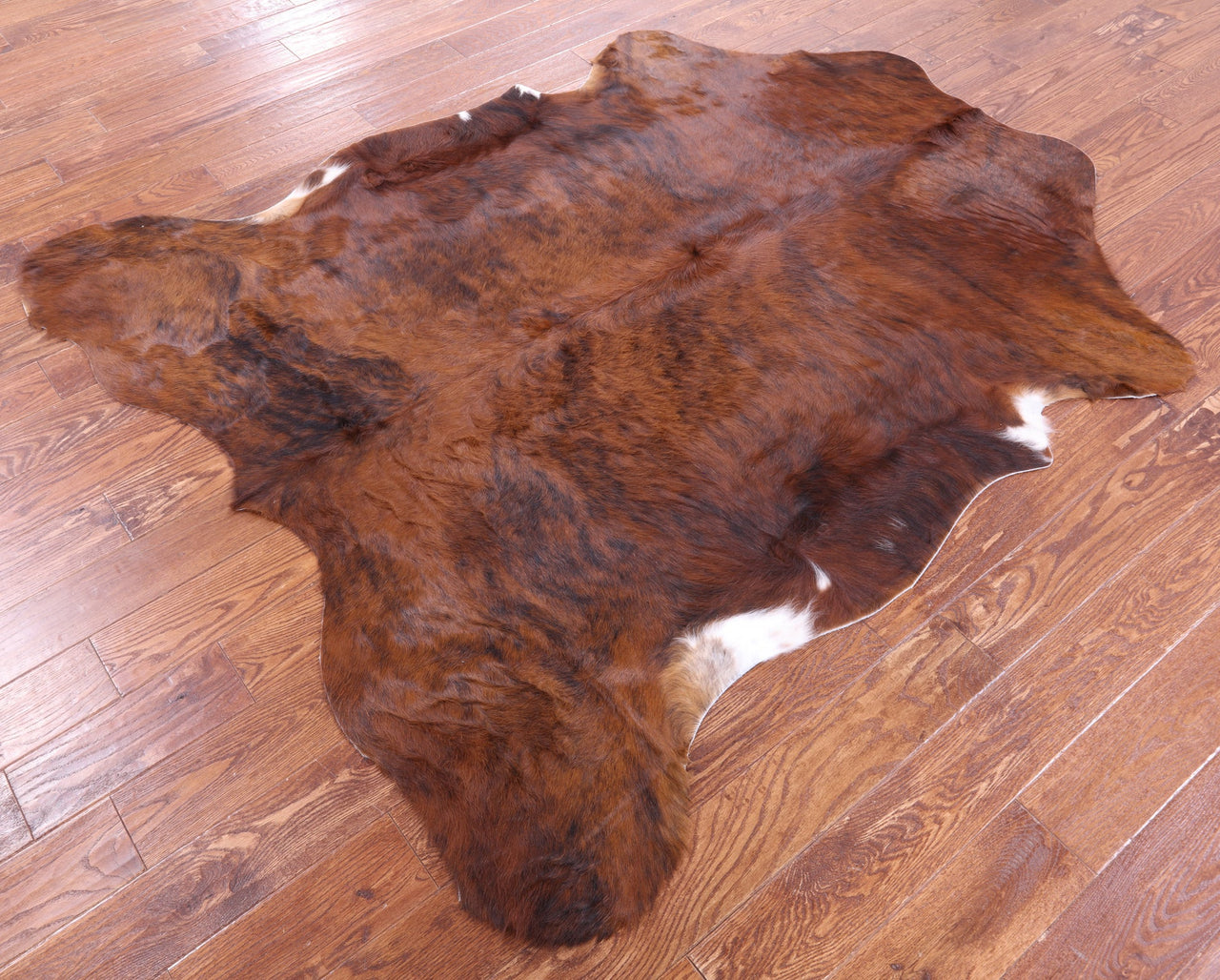 Brindle Brown Natural Cowhide Rug - Large 6'9"H x 5'11"W