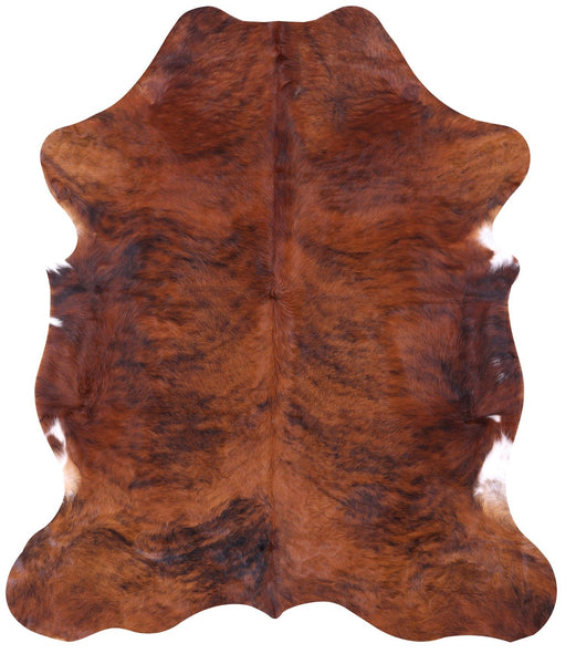 Brindle Brown Natural Cowhide Rug - Large 6'9"H x 5'11"W