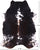 Black & White Natural Cowhide Rug - X-Large 7'3"H x 5'10"W