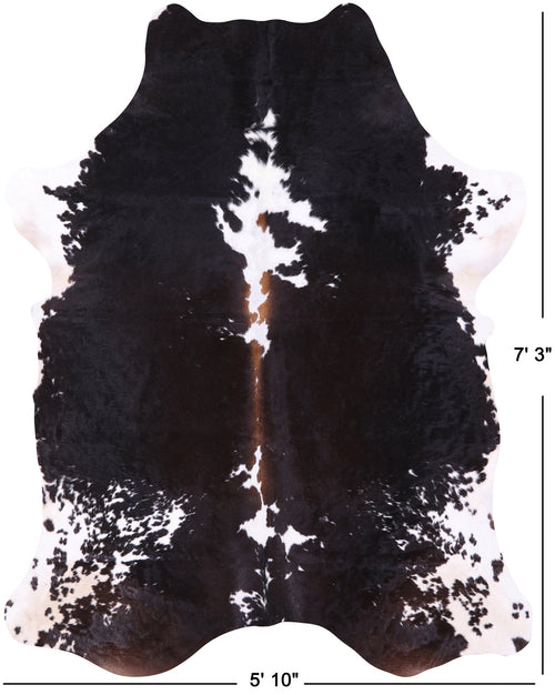 Black & White Natural Cowhide Rug - X-Large 7'3
