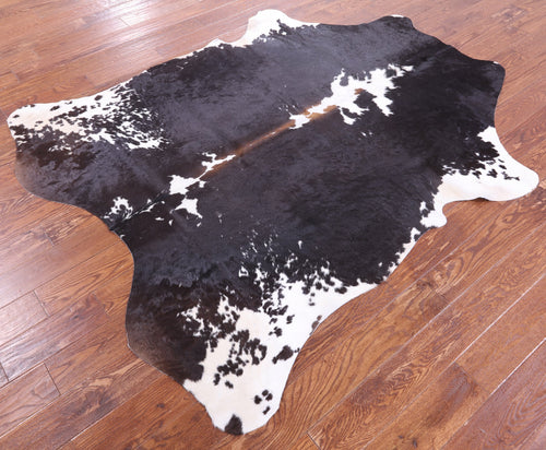 Black & White Natural Cowhide Rug - X-Large 7'3