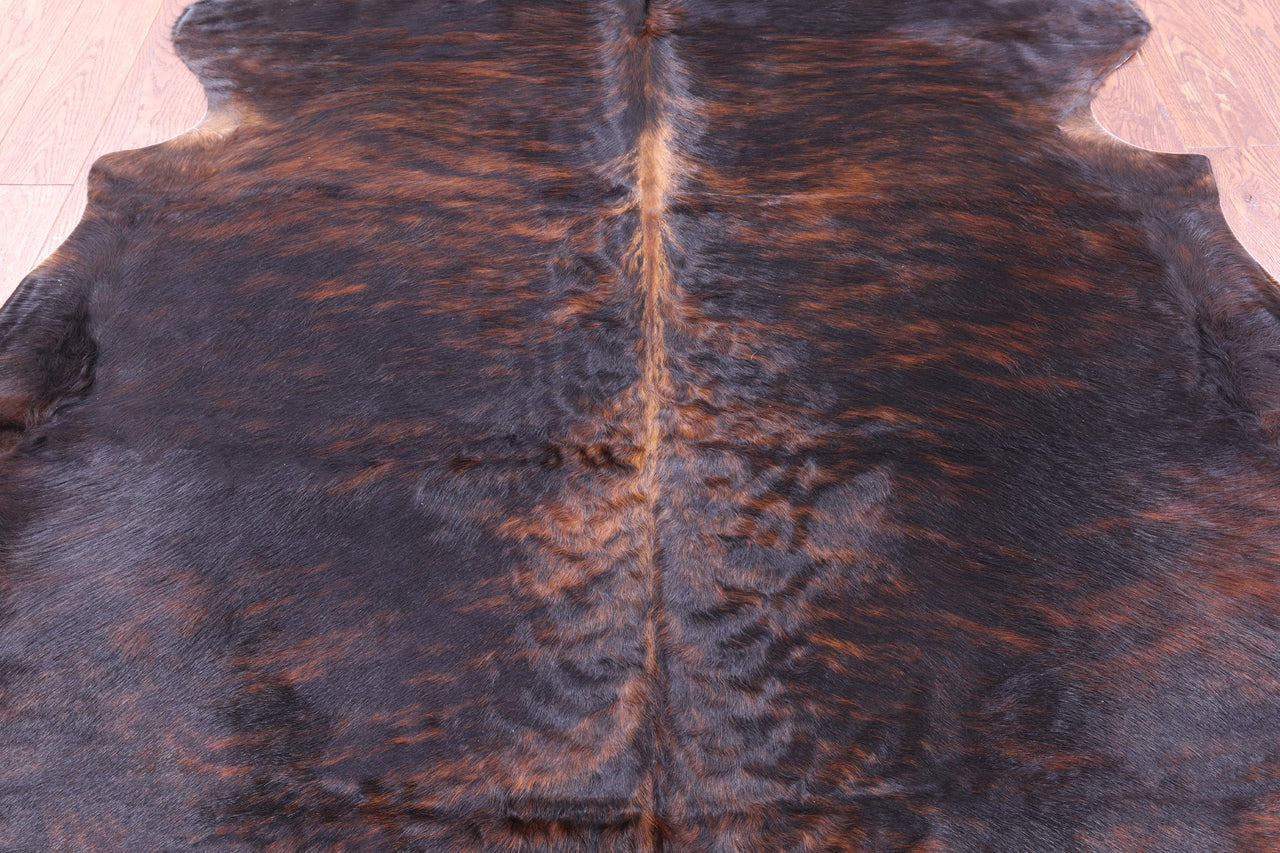 Brindle Brown Natural Cowhide Rug - Large 6'11"H x 5'11"W