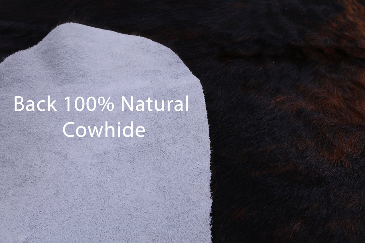 Brindle Brown Natural Cowhide Rug - Large 6'11"H x 5'11"W
