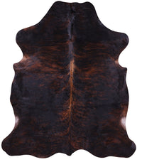 Thumbnail for Brindle Brown Natural Cowhide Rug - Large 6'11